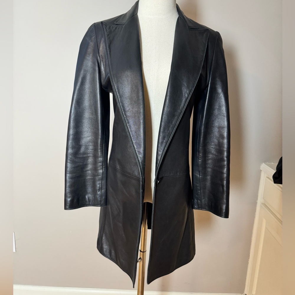 Vintage Gianni Versace black lambskin leather blazer jacket, fw 1997 - RARE! - Picture 8 of 13